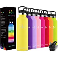 Los mejores  - HoneyHolly Botella de Agua Acero Inoxidable sin BPA 350ml-500ml-600ml-750ml- Aislamiento de Vacío de Doble Pared…
